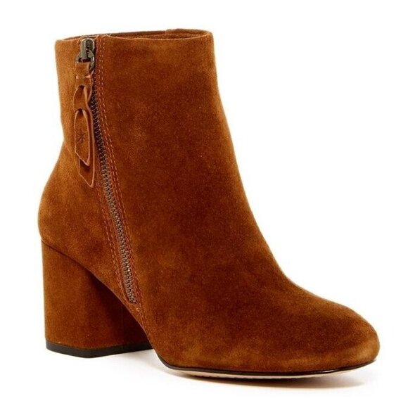 Splendid Rafaela Women's Brown Suede Leather Boots Booties in Whiskey Size 6.5 - Picture 1 of 5